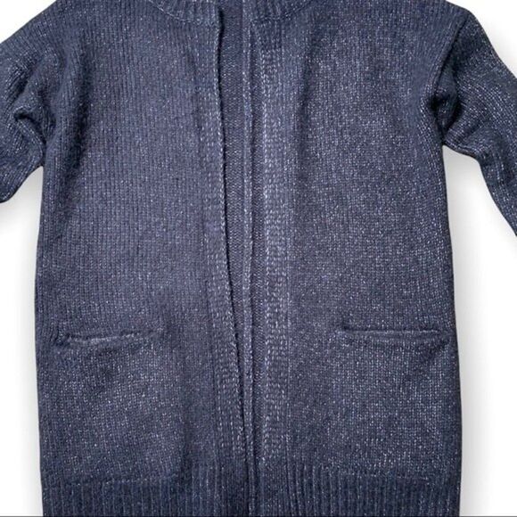 Juicy Couture Cardigan Women's XS Alpaca Wool Blue Knit Chunky City Sweater - Picture 3 of 10